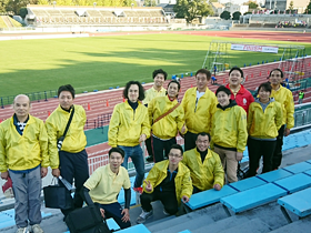 2015年から毎年、群馬県民マラソンの出場ランナーへのコンディショニング＆ケア処置のボランティアに参加しています。